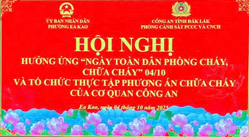 Hội nghị hưởng ứng “Ngày toàn dân phòng cháy, chữa cháy” 04/10 và diễn tập phương án chữa cháy
